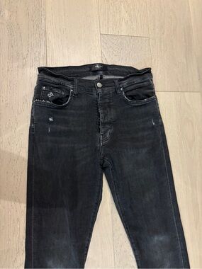 AMIRI Black Slim Distressed Jeans